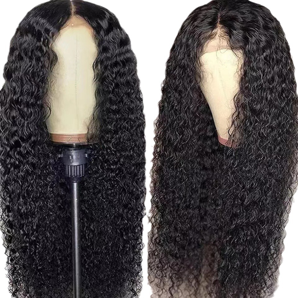Cross border wig, European and American women's new product, black headband, fluffy long curly hair, mid split full top wig, head style wig Cross border wig, European and American women's new product, black headband, fluffy long curly hair, mid split full top wig, head style wig