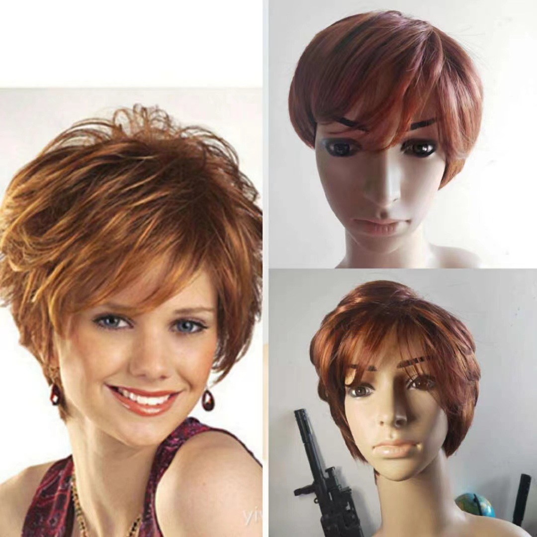 Wig for women, short curly hair, short hair for women, fluffy and natural, African, European and American fashion hairstyle manufacturers, spot wholesale, foreign trade