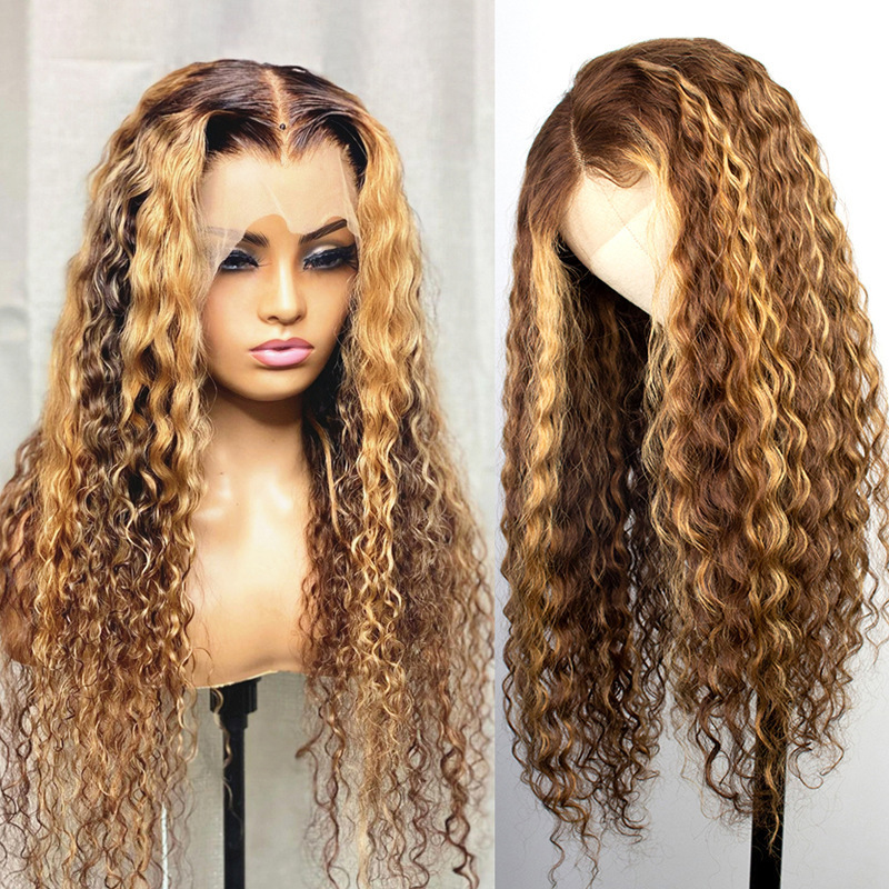 Cross border foreign trade, European and American wigs, fashionable lace, wine red, long curly hair, African small roll synthetic head cover Cross border foreign trade, European and American wigs, fashionable lace, wine red, long curly hair, African small roll synthetic head cover