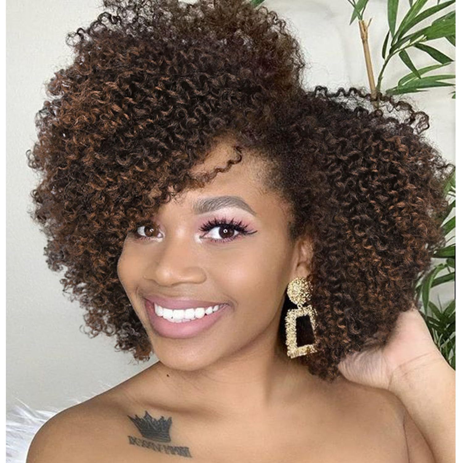 Cross border wig for African women, black with short curly hair and small curly hair, Kinky Curly Wigs manufacturer Cross border wig for African women, black with short curly hair and small curly hair, Kinky Curly Wigs manufacturer