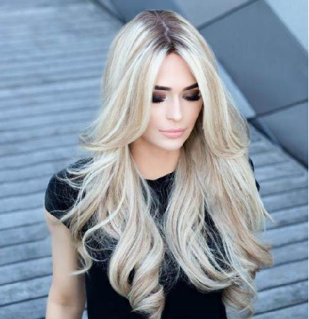 Amazon Cross border Europe and America New Wig Medium Split Gradient Yellow Long Curled Hair Women's Big Wave Wig Rose Net Amazon Cross border Europe and America New Wig Medium Split Gradient Yellow Long Curled Hair Women's Big Wave Wig Rose Net