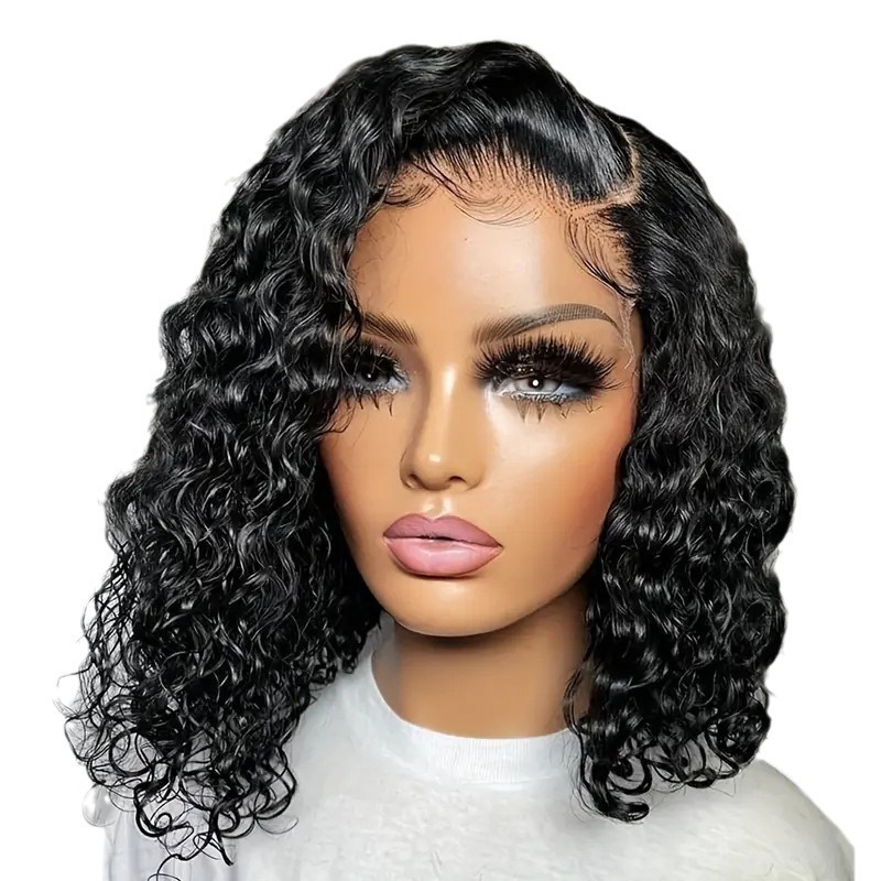 Cross border European and American fashion front lace lace small roll hand rolled wig, popular in Africa for foreign trade, small roll wig Cross border European and American fashion front lace lace small roll hand rolled wig, popular in Africa for foreign trade, small roll wig