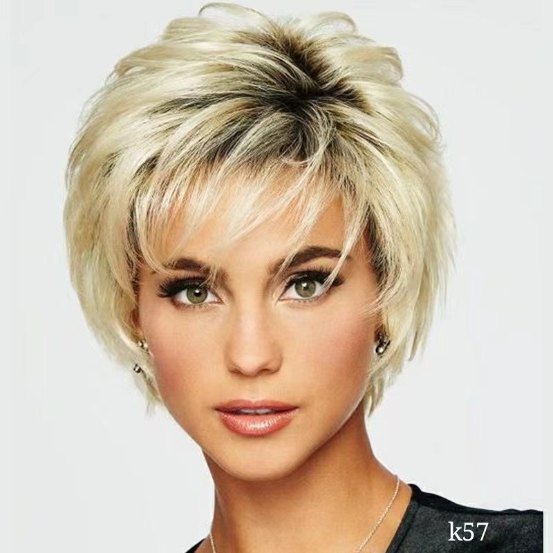 Wig for women, short curly hair, short hair for women, fluffy and natural, African, European and American fashion hairstyle manufacturers, spot wholesale, foreign trade Wig for women, short curly hair, short hair for women, fluffy and natural, African, European and American fashion hairstyle manufacturers, spot wholesale, foreign trade