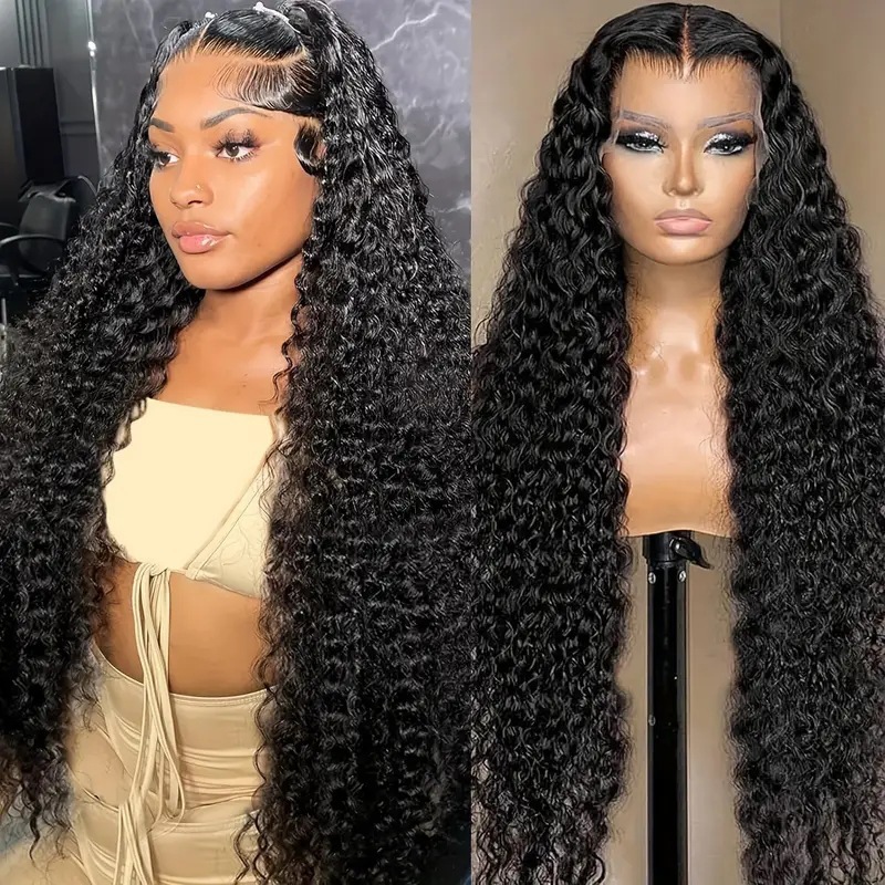 African women's hot selling small coiled tube explosive head long curly hair wig cross-border hot selling front lace 13 * 4 wig African women's hot selling small coiled tube explosive head long curly hair wig cross-border hot selling front lace 13 * 4 wig