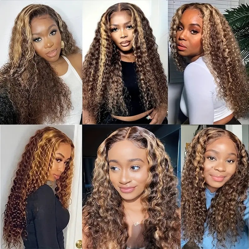 Amazon Europe and America's top selling lace wig in Africa, small coiled tube explosion head, piano color synthetic headband wig Amazon Europe and America's top selling lace wig in Africa, small coiled tube explosion head, piano color synthetic headband wig