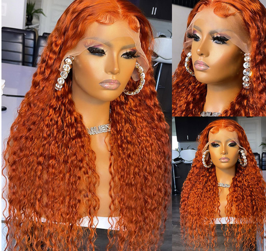 Cross border foreign trade, European and American wigs, fashionable lace, wine red, long curly hair, African small roll synthetic head cover Cross border foreign trade, European and American wigs, fashionable lace, wine red, long curly hair, African small roll synthetic head cover