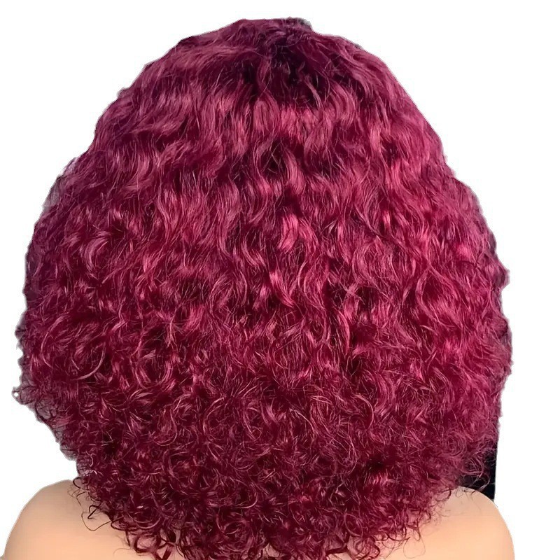 Cross border new wig African women's fashion wig short curly hair wrapped tube small curly hair synthetic full head cover wig Cross border new wig African women's fashion wig short curly hair wrapped tube small curly hair synthetic full head cover wig