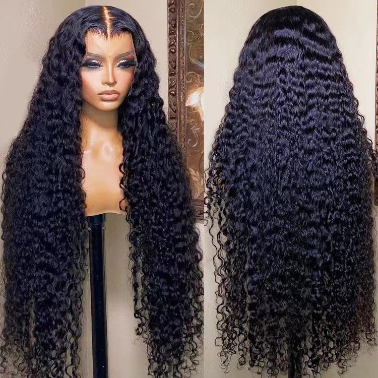 Amazon Hot Selling African Women's Small Roll Wig Front Lace Wig Headset Synthetic Hair Wig