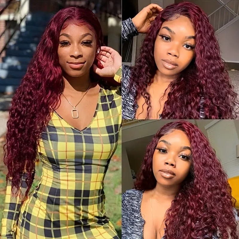 Cross border wig Amazon new product wig African small roll women's mid split long roll hair manufacturer one piece hair replacement