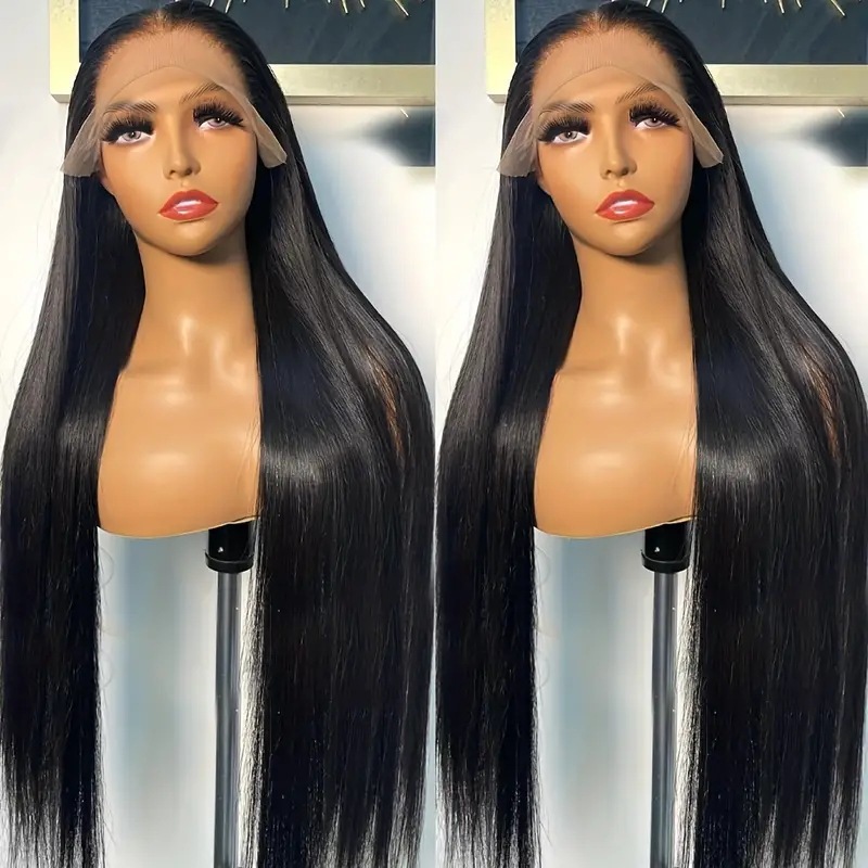 Cross border foreign trade, European and American women's fashionable long straight hair wig, African hot selling front lace 13 * 4 synthetic full head cover Cross border foreign trade, European and American women's fashionable long straight hair wig, African hot selling front lace 13 * 4 synthetic full head cover