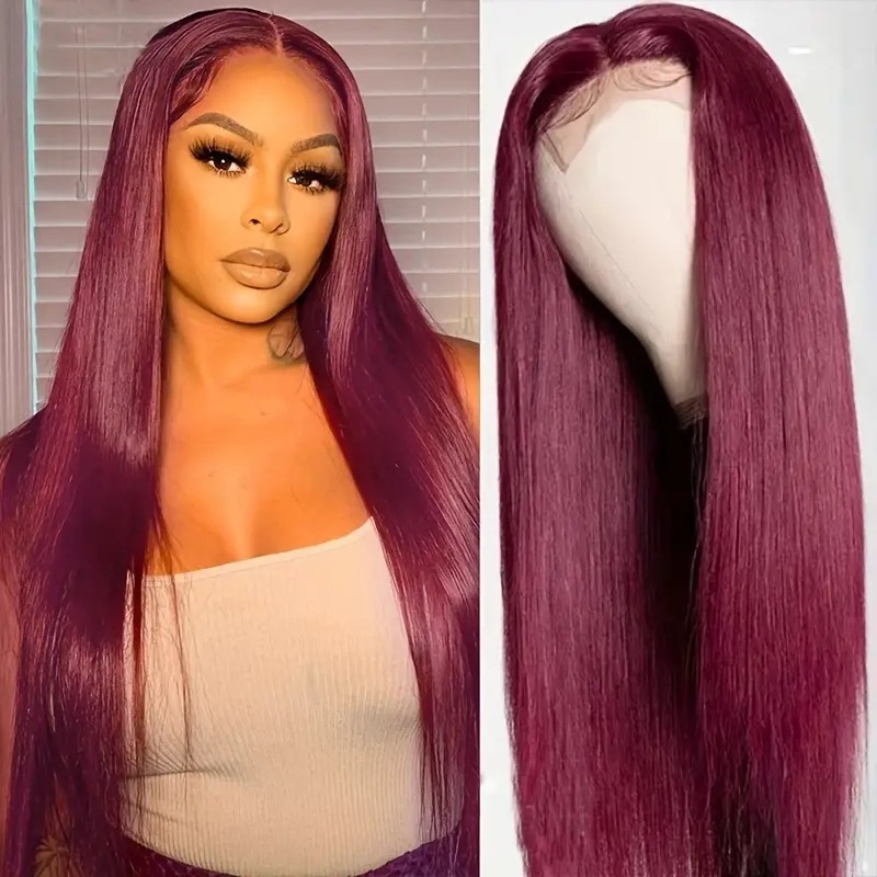 Cross border foreign trade, European and American fashion, front lace wig, hot selling in Africa, front lace mid split long straight synthetic headband