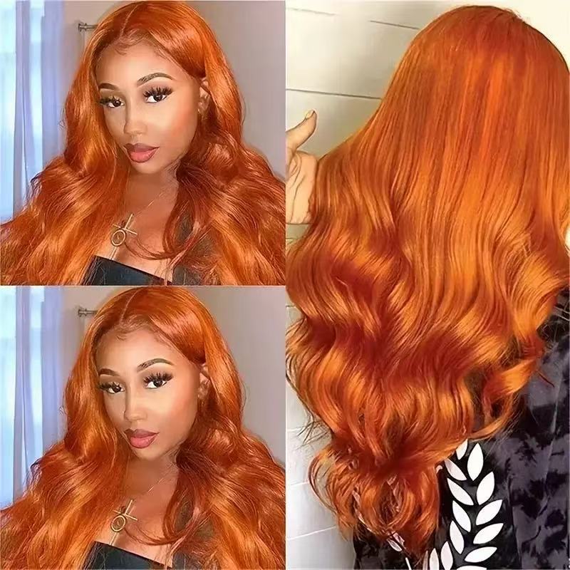 Cross border European and American fashion wine red wig hot selling front lace 13 * 4 large wave long curly hair full head cover Cross border European and American fashion wine red wig hot selling front lace 13 * 4 large wave long curly hair full head cover