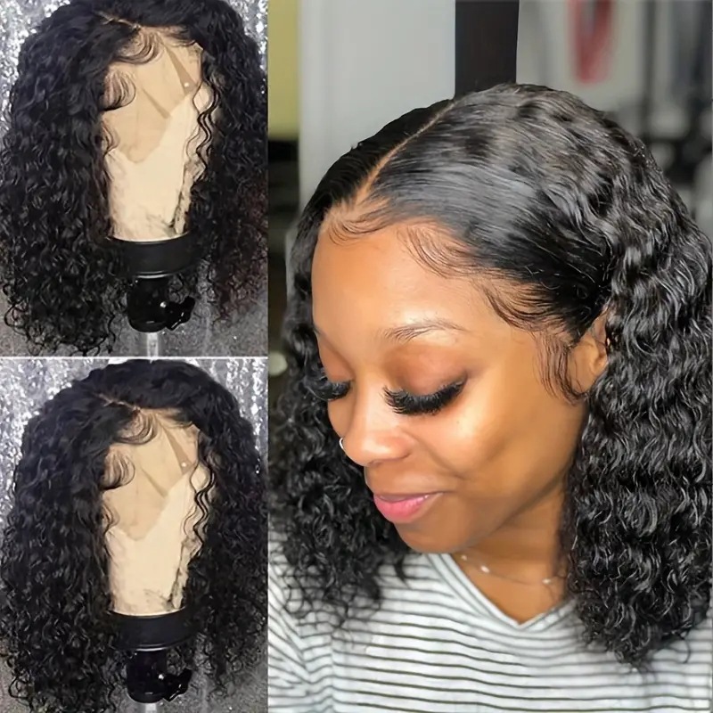 Cross border European and American wig black hand tube wrapped small roll African new small roll front lace synthetic head cover Cross border European and American wig black hand tube wrapped small roll African new small roll front lace synthetic head cover