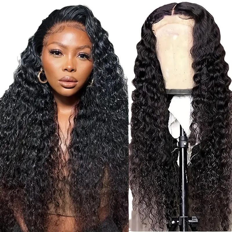 African women's hot selling small coiled tube explosive head long curly hair wig cross-border hot selling front lace 13 * 4 wig African women's hot selling small coiled tube explosive head long curly hair wig cross-border hot selling front lace 13 * 4 wig