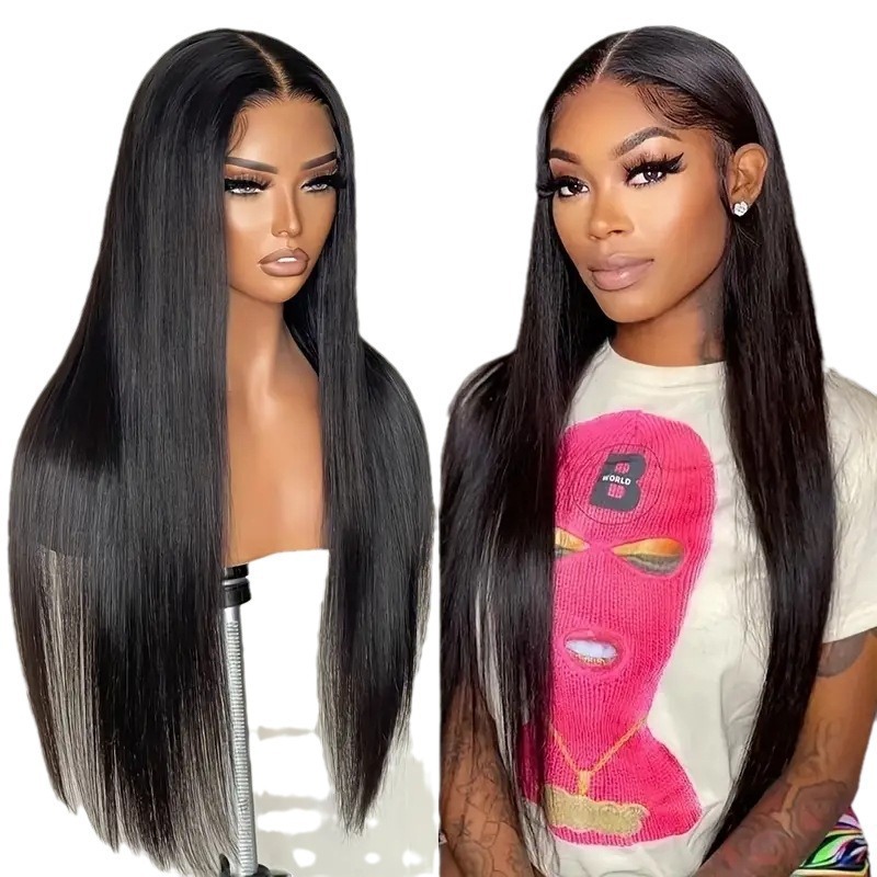 Cross border foreign trade, European and American women's fashionable long straight hair wig, African hot selling front lace 13 * 4 synthetic full head cover Cross border foreign trade, European and American women's fashionable long straight hair wig, African hot selling front lace 13 * 4 synthetic full head cover