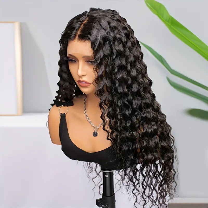 Amazon Cross border European and American Fashion Water Ripple Small Roll Full Head Cover Africa Hot Selling Small Roll Synthetic Wig Deep Amazon Cross border European and American Fashion Water Ripple Small Roll Full Head Cover Africa Hot Selling Small Roll Synthetic Wig Deep