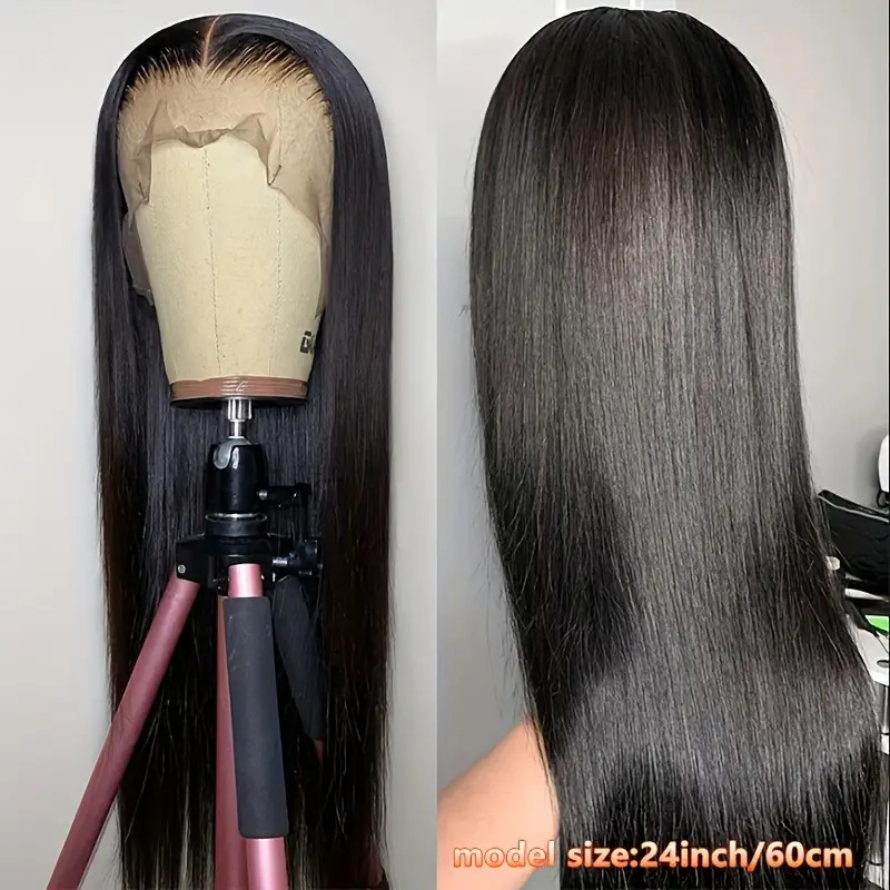 European and American lace wig black women's mid length straight hair fluffy natural fashion daily full hair set in stock European and American lace wig black women's mid length straight hair fluffy natural fashion daily full hair set in stock