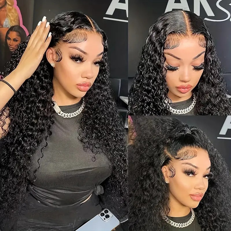 Cross border European and American fashion wig full head set, popular in Africa, small coiled tube explosive head synthetic wig