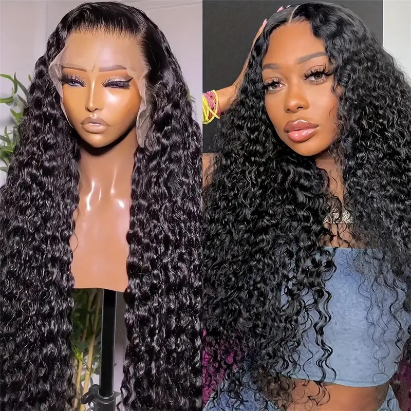 Cross border European and American fashion front lace lace 13 * 4 wig African hot selling small rolled tube long rolled hair full head cover Cross border European and American fashion front lace lace 13 * 4 wig African hot selling small rolled tube long rolled hair full head cover