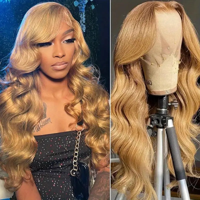 Amazon hot selling lace wig gold new product, women's big wave long curly hair full head cover factory stock Amazon hot selling lace wig gold new product, women's big wave long curly hair full head cover factory stock