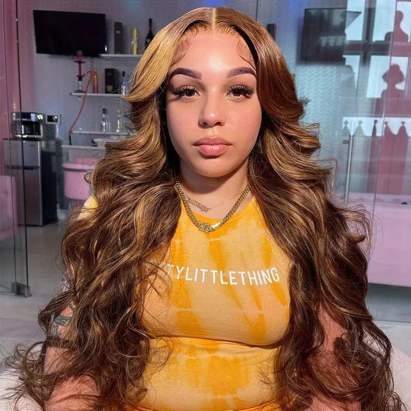 Cross border European and American fashion piano colored wig, hot selling in Africa, front lace big wave long curly hair synthetic full head cover Cross border European and American fashion piano colored wig, hot selling in Africa, front lace big wave long curly hair synthetic full head cover