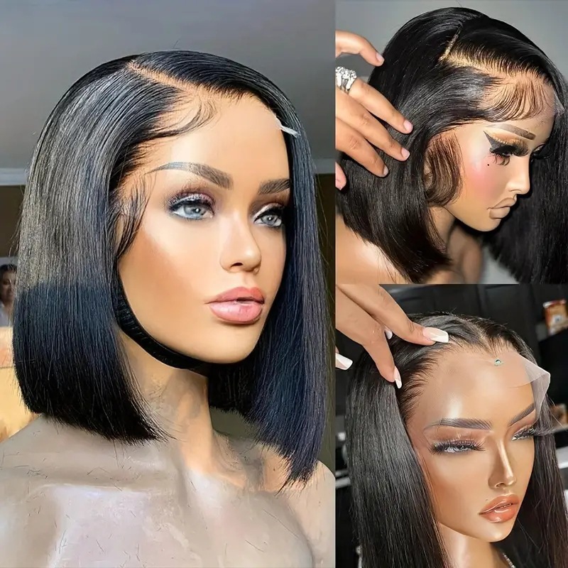 Amazon hot selling bobo bob wig front lace hair cover lace wig cover factory in stock hair replacement wigs Amazon hot selling bobo bob wig front lace hair cover lace wig cover factory in stock hair replacement wigs