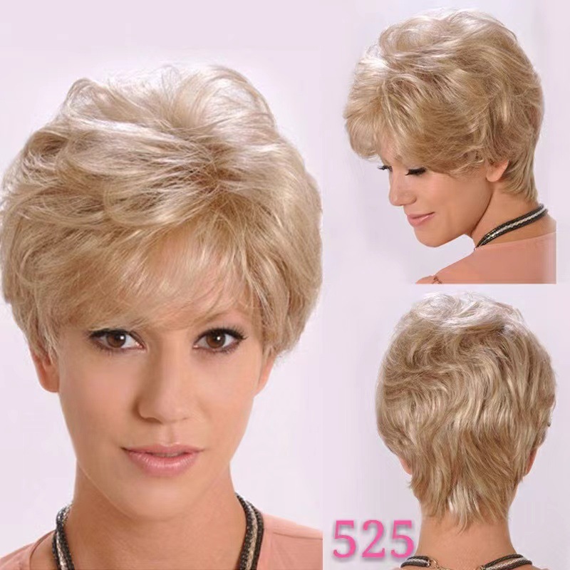 Wig for women, short curly hair, short hair for women, fluffy and natural, African, European and American fashion hairstyle manufacturers, spot wholesale, foreign trade Wig for women, short curly hair, short hair for women, fluffy and natural, African, European and American fashion hairstyle manufacturers, spot wholesale, foreign trade