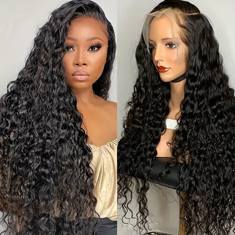 Amazon Cross border European and American Fashion Front Lace 13 * 4 Wig Hot Selling Small Roll Steel Roll Chemical Fiber Head Cover Wig