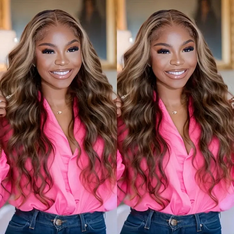 Front Lace Wig Women's Medium Large Wave Long Curled Hair Fluffy Natural Full Head Set Front Lace Wig Women's Medium Large Wave Long Curled Hair Fluffy Natural Full Head Set