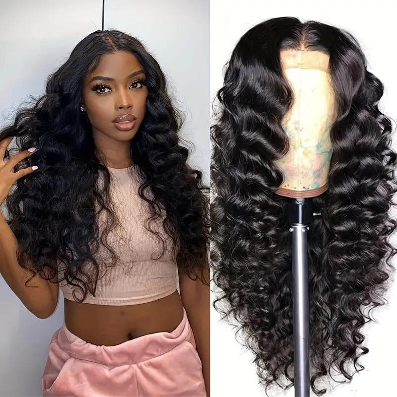 Cross border foreign trade wig, European and American fashionable wavy hair wig, African hot selling lace and lace wig