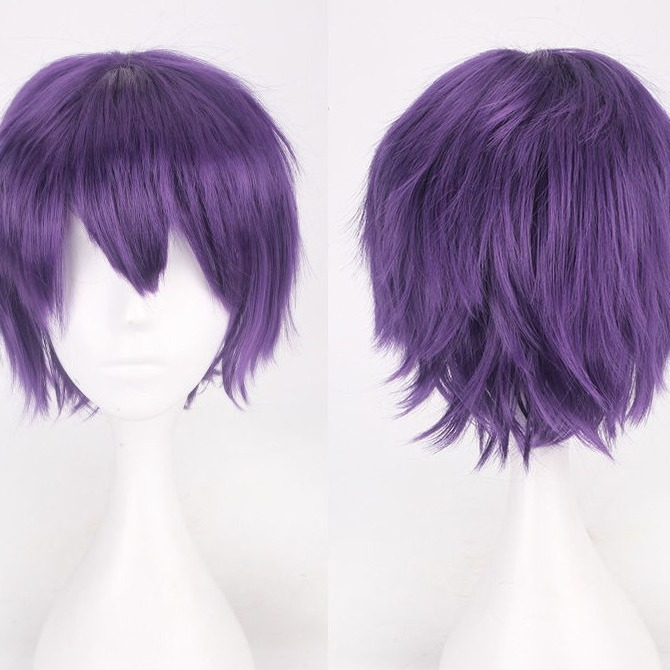 Hot selling Harajuku anti upturned male hair anime wig, European and American short hair anti upturned styling, universal cosplay color wig Hot selling Harajuku anti upturned male hair anime wig, European and American short hair anti upturned styling, universal cosplay color wig