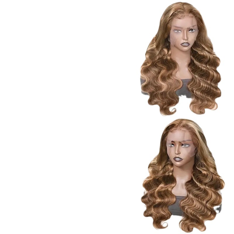 Front Lace Wig Women's Medium Large Wave Long Curled Hair Fluffy Natural Full Head Set Front Lace Wig Women's Medium Large Wave Long Curled Hair Fluffy Natural Full Head Set