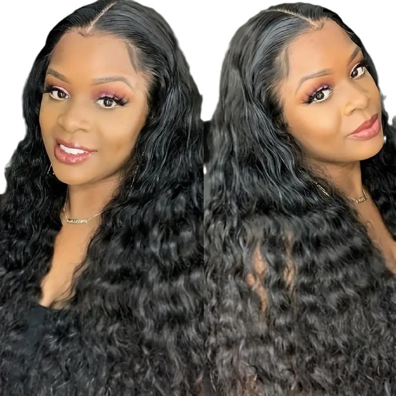 Cross border European and American fashion front lace lace full head cover hot selling small coiled tube explosive head long curly hair wig Cross border European and American fashion front lace lace full head cover hot selling small coiled tube explosive head long curly hair wig