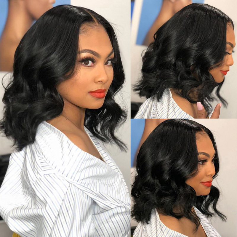 Wholesale of Black Wave Roll High Temperature Silk Fiber Short Curl Hair Set for Cross border Fashion Women's Wigs in Europe and America Wholesale of Black Wave Roll High Temperature Silk Fiber Short Curl Hair Set for Cross border Fashion Women's Wigs in Europe and America