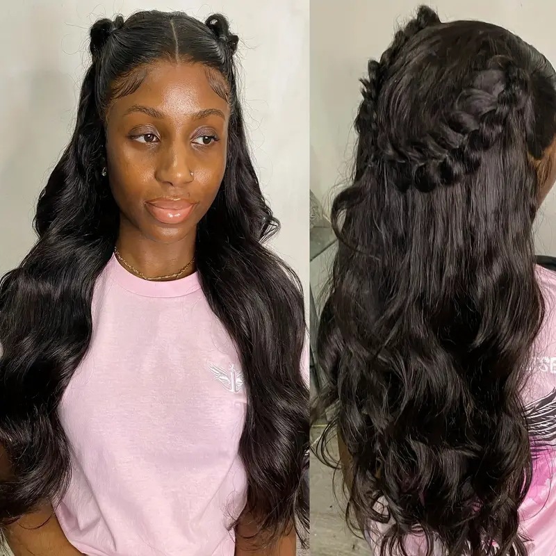 Cross border hot selling lace lace long curly hair women's headgear European and American fashion women's big wave wig headgear wig Cross border hot selling lace lace long curly hair women's headgear European and American fashion women's big wave wig headgear wig