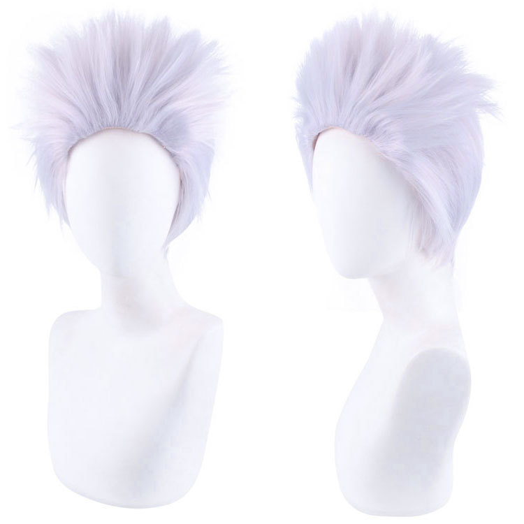 Cross border anime wig cosplay spell battle back, Wu Tiao Wu Tiantian anti curling high temperature silk headband