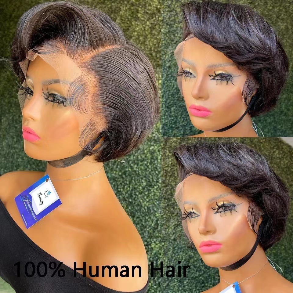 European and American wig for women, African short hair, black handsome BoBo head, synthetic high-temperature silk wig manufacturer in stock European and American wig for women, African short hair, black handsome BoBo head, synthetic high-temperature silk wig manufacturer in stock