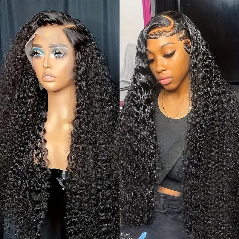 Cross border European and American Fashion Lace 13 * 4 Lace Wig African Women's Small Curling Tube Explosion Head Curling Head Cover