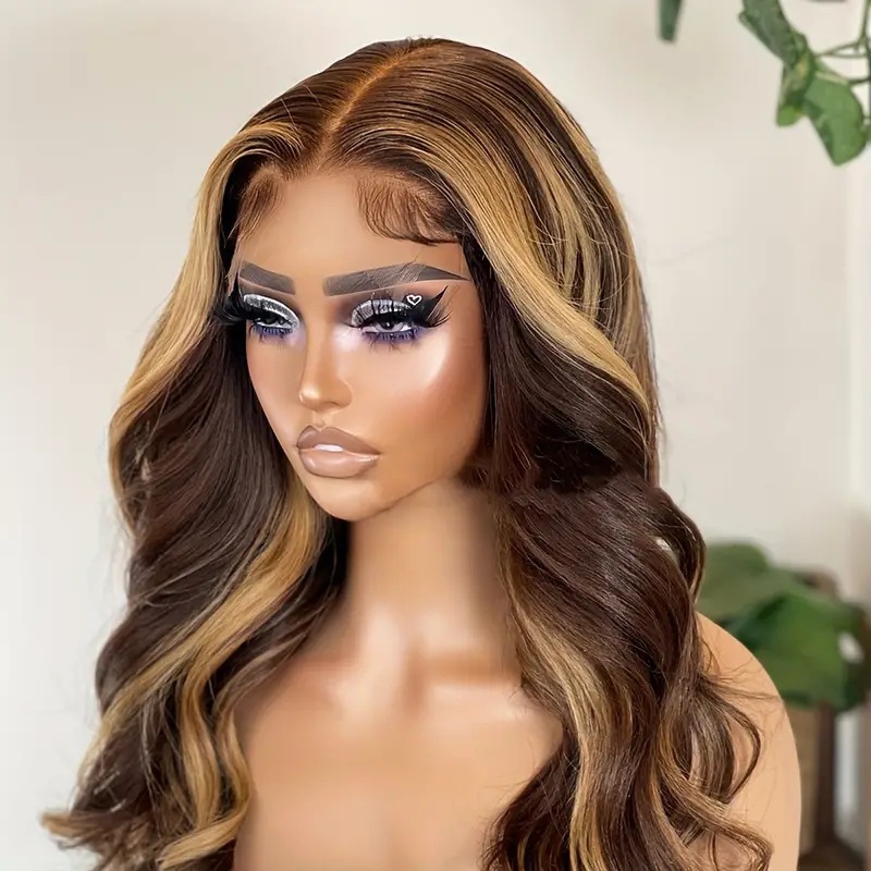 Cross border foreign trade, European and American fashion, piano color, dyed synthetic fiber head cover, hot selling, lace big wave curly hair wig Cross border foreign trade, European and American fashion, piano color, dyed synthetic fiber head cover, hot selling, lace big wave curly hair wig