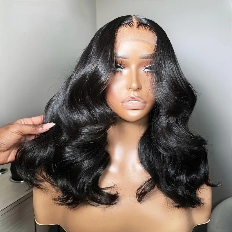 Amazon Women's Wig Free Split Black Big Wave Long Curled Hair Synthetic Front Lace Headset Manufacturer Wholesale