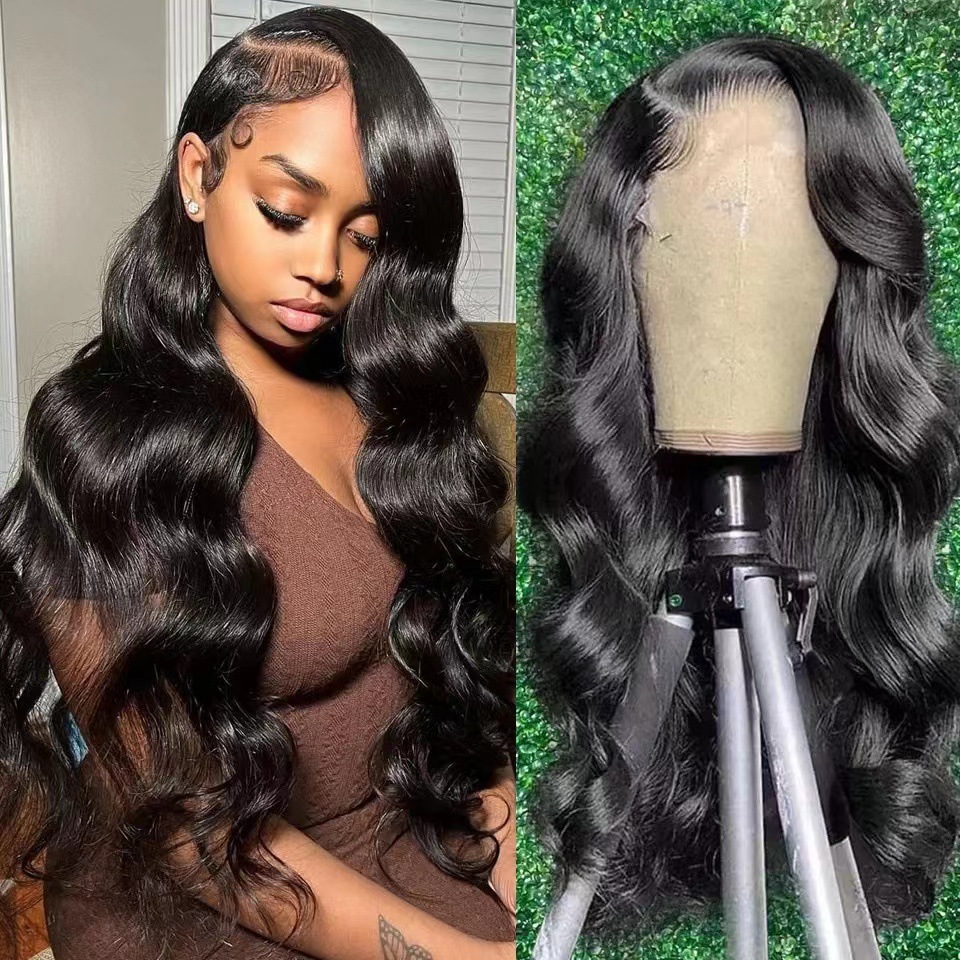 Front lace wig 13 * 4 body wave wigs human hair Front lace headband factory in stock