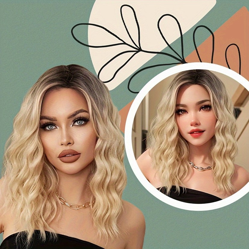 Cross border European and American Fashion Wig BOBO Head Mid Split Hairband Wig Headset Collection No Lace Bobo Head in Stock Cross border European and American Fashion Wig BOBO Head Mid Split Hairband Wig Headset Collection No Lace Bobo Head in Stock