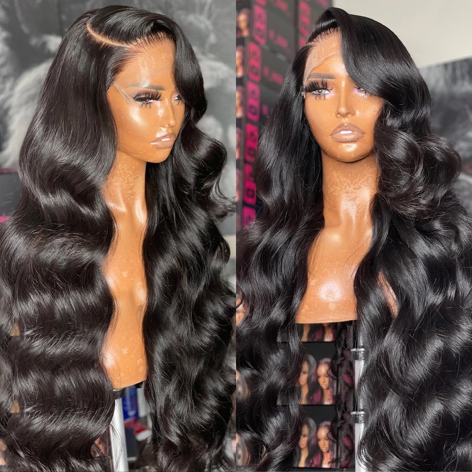 Amazon hot selling lace mid split long curly hair black women's front lace wig head cover in stock hair replacement wig