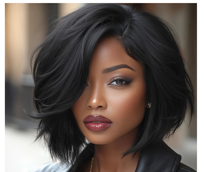 Cross border European and American Fashion Wig BOBO Head Mid Split Hairband Wig Headset Collection No Lace Bobo Head in Stock Cross border European and American Fashion Wig BOBO Head Mid Split Hairband Wig Headset Collection No Lace Bobo Head in Stock