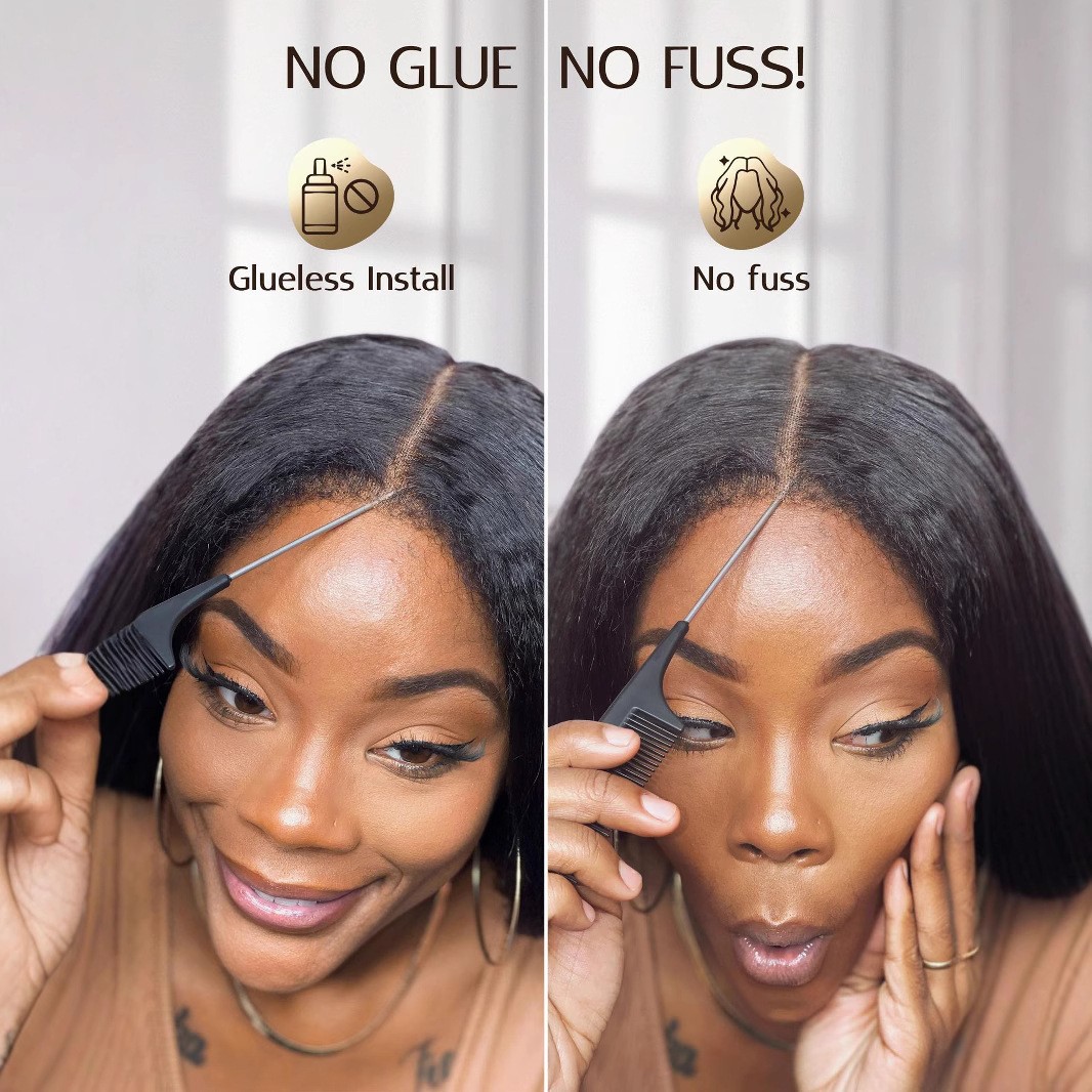 European and American wig women Yaki front lace Kinky straight hair black African wig head cover cross-border wholesale hair agency European and American wig women Yaki front lace Kinky straight hair black African wig head cover cross-border wholesale hair agency