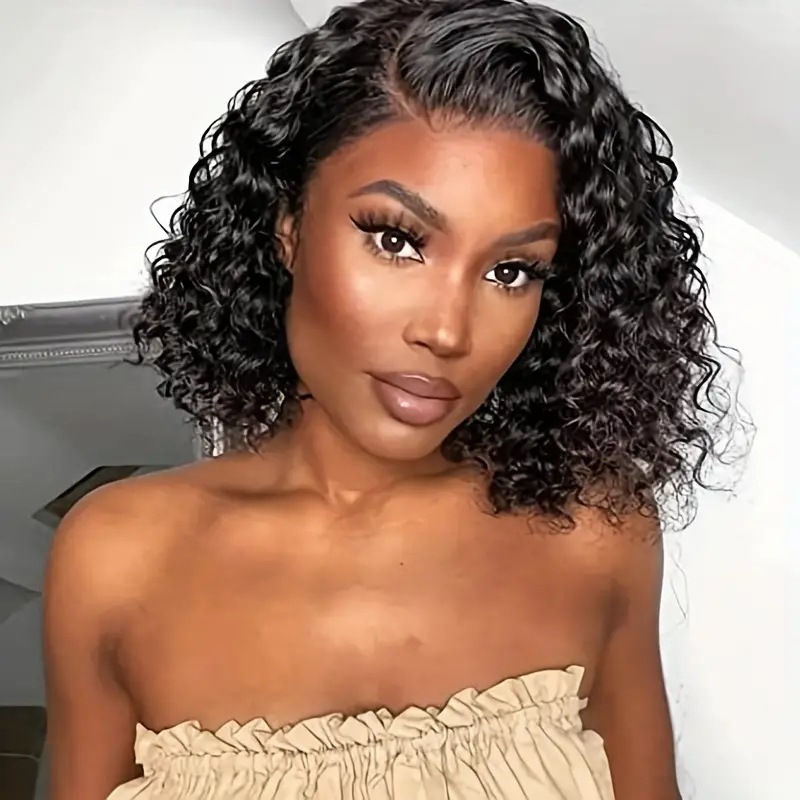 European and American Fashion Lace Lace Small Roll Explosion Head Wig African Hot Selling Front Lace Small Roll Wig Headset