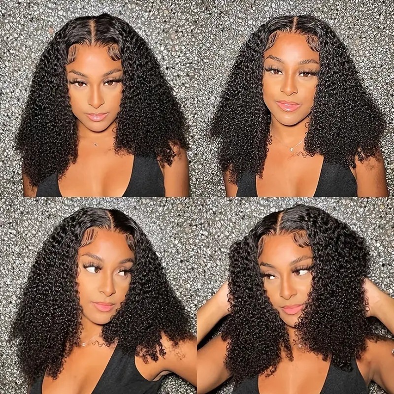 Cross border foreign trade wig European and American fashion front lace natural fluffy small curls curly hair African hot selling front lace