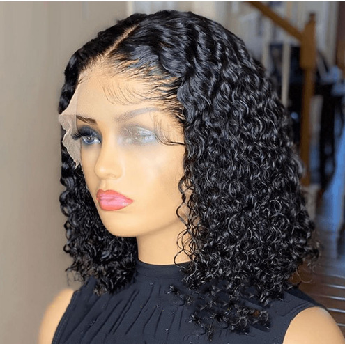 European and American fashion wig women's front lace headband wig dyed gradient African small roll medium long short hair brown