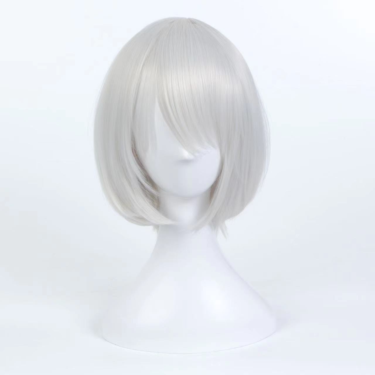 NieR Automata female lead Tokyo ghost style 2B sister cosplay silver white wig