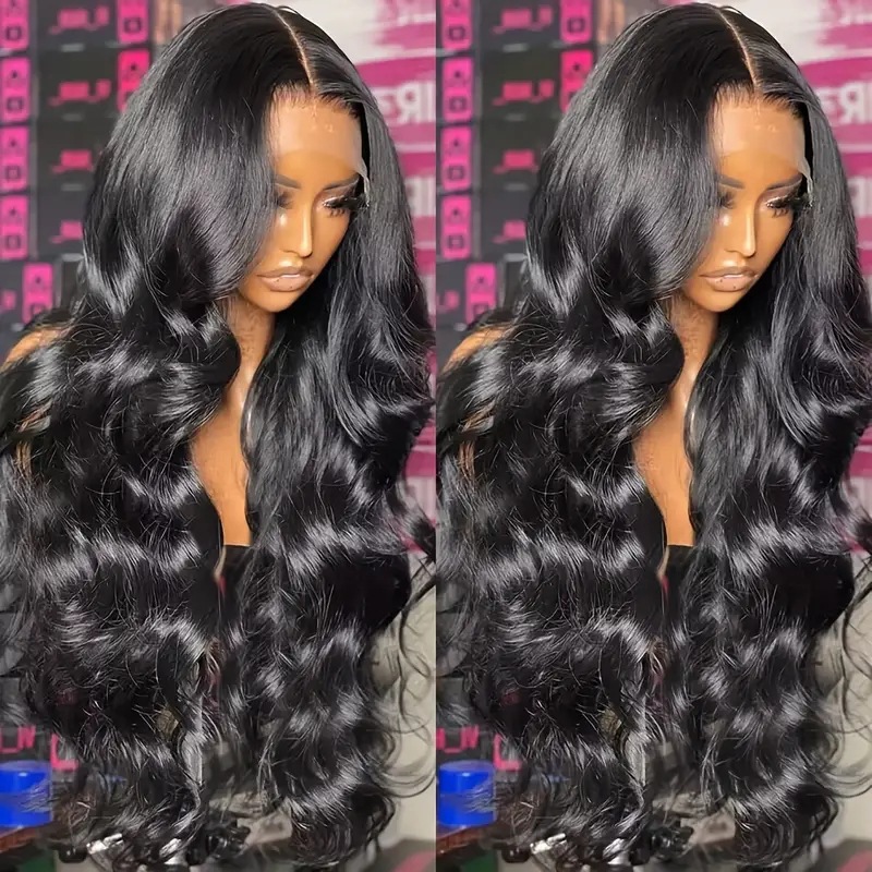 Foreign trade wig European and American fashion front lace black big wave curly hair African hot selling front lace full head cover